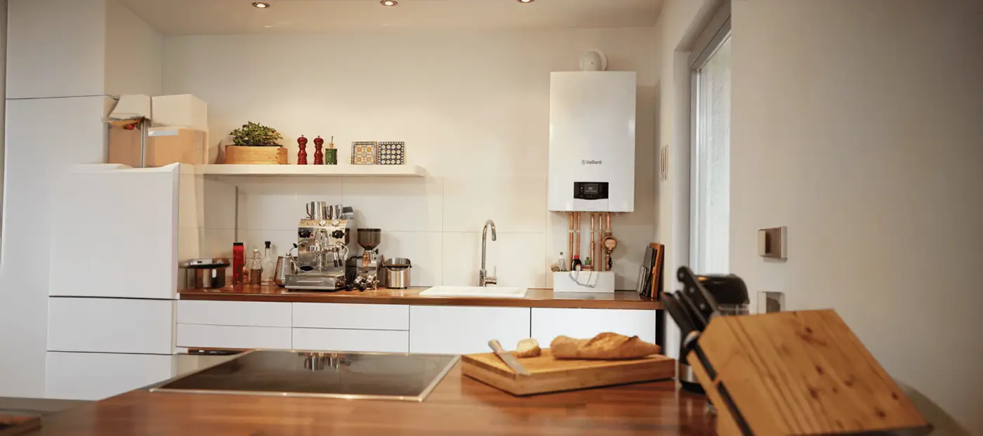 vaillant boiler in nice Stockport kitchen